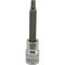 Dynamic Tools 1/2" Drive SAE Hex Head, 1/4" Long Bit, Chrome Finish Socket D013458 - alternate 1